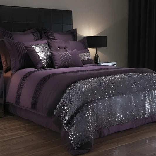 Elegant Bridal Quilt Set - 12 Pieces with Free Quilt Filling