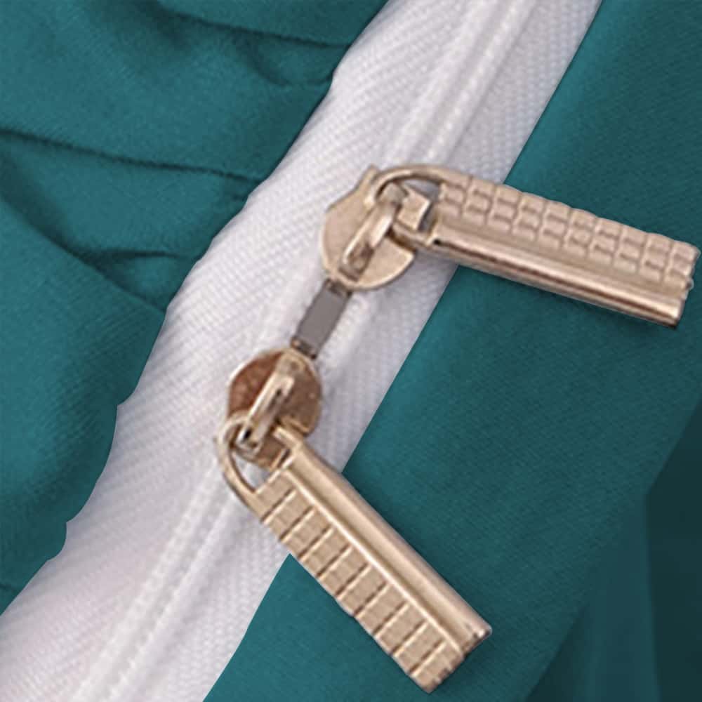 Luxury Ruffle Duvet Set 8 Pieces - Teal