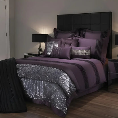 Elegant Bridal Quilt Set - 12 Pieces with Free Quilt Filling