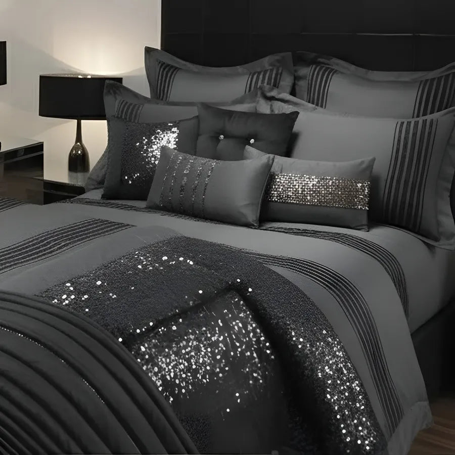 Elegant Bridal Quilt Set - 12 Pieces with Free Quilt Filling