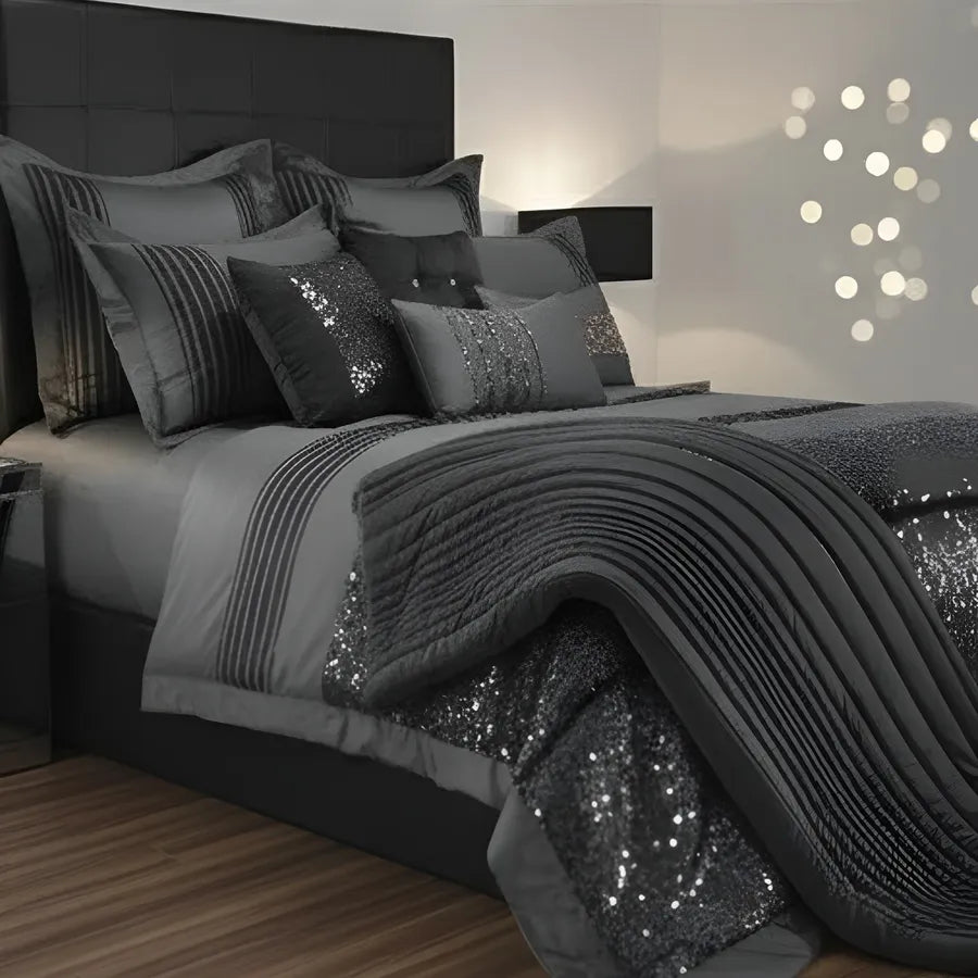 Elegant Bridal Quilt Set - 12 Pieces with Free Quilt Filling