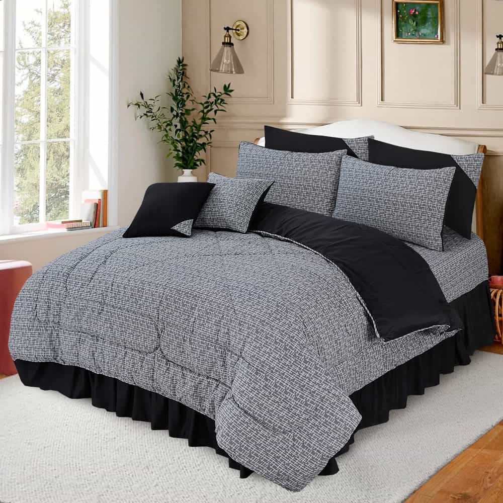 Royal Twist 10 Pieces Comforter Set - AH003