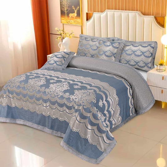Fancy bridal Palachi Bed Sheet Set 5 Pcs-AS110