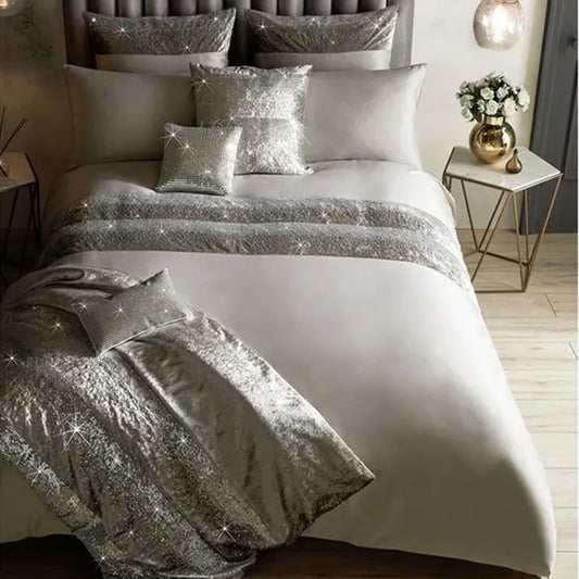 Elegant Bridal Set Beige - 12 Pieces with Free Quilt Filling