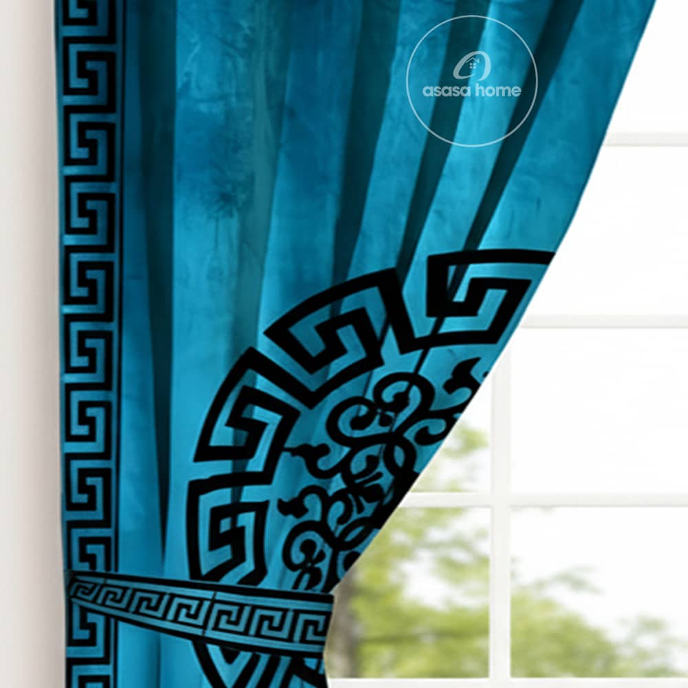 2 Pieces Premium splendid velvet curtain Panels & 2 Belts (Zinc & Black)
