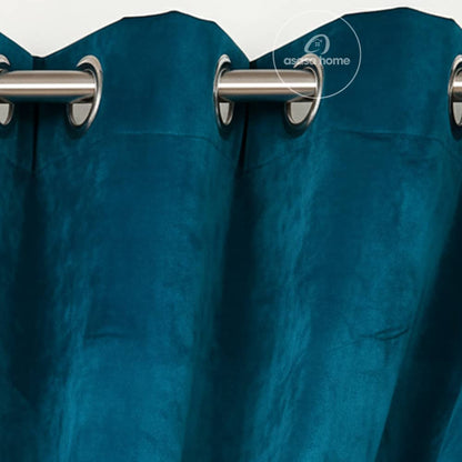 2 Pieces Premium splendid velvet curtain Panels & 2 Belts (Zinc & Black)