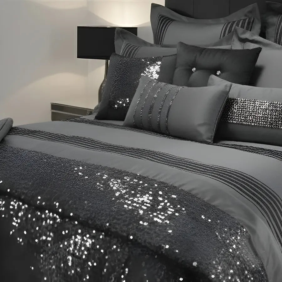 Elegant Bridal Quilt Set - 12 Pieces with Free Quilt Filling