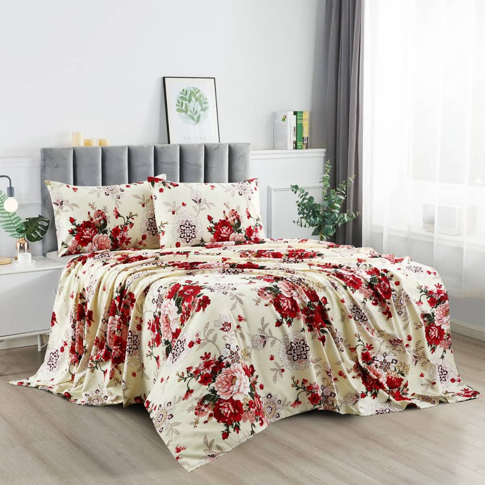 3Pcs Printed Bedsheet - PB101