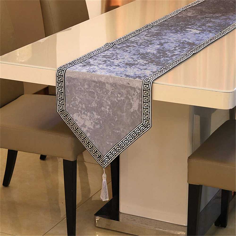 Velvet Table Runner Grey