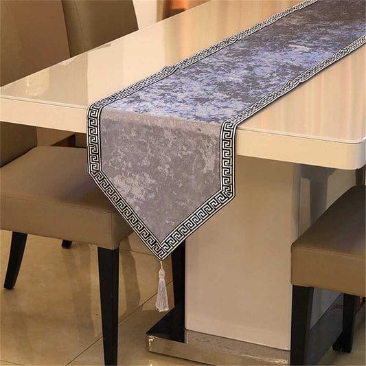 Velvet Table Runner Grey