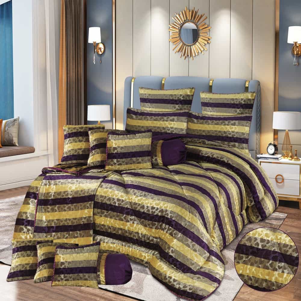 Royal Twist 14 Pieces Comforter Set - AH026