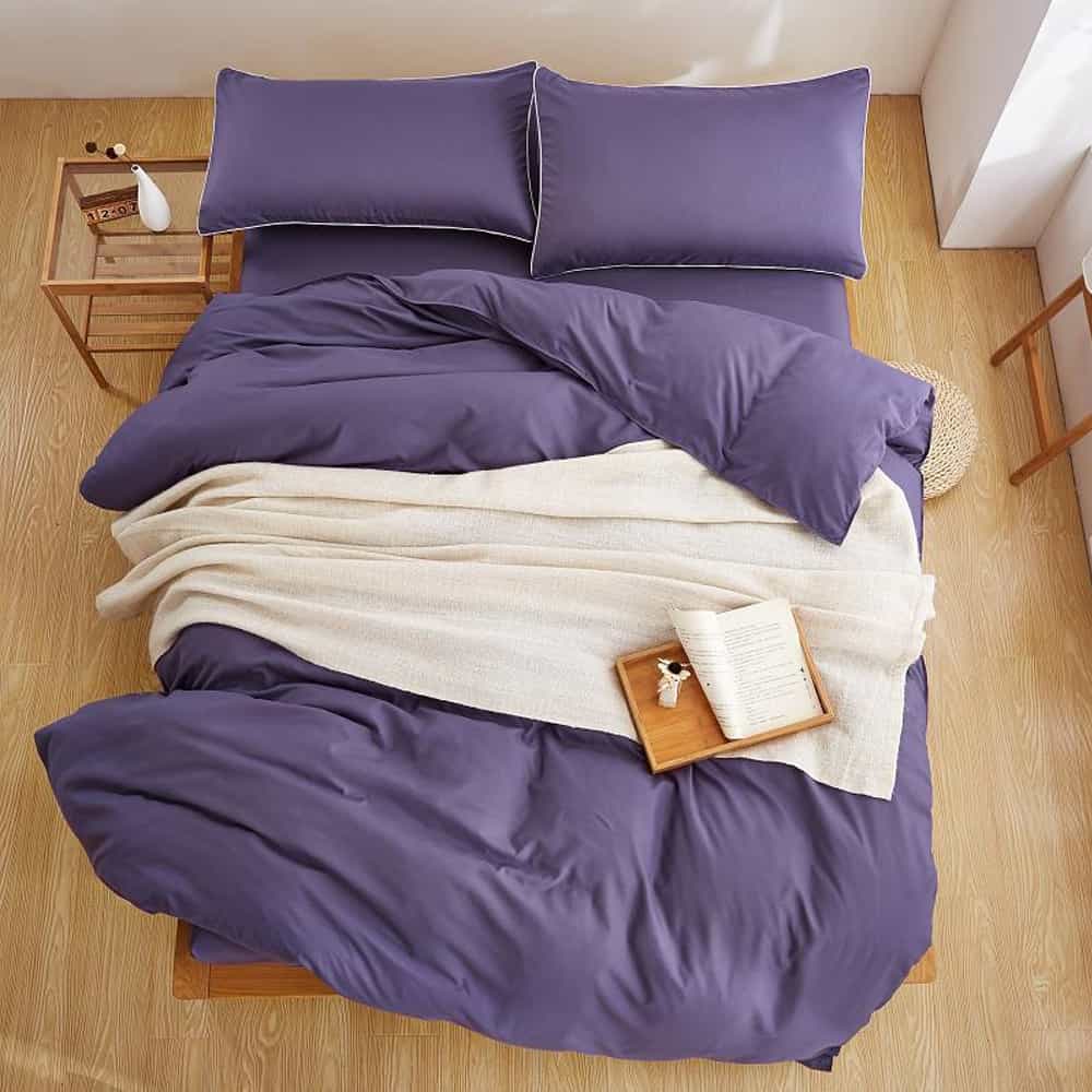 Plain Dyed Duvet Set - Purple