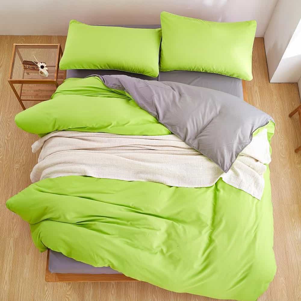 Luxury Reversible Duvet Set - Parrot & Grey