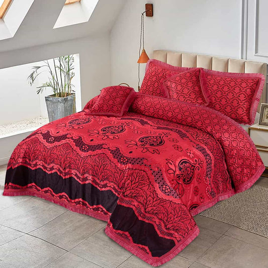 Fancy bridal Palachi Bed Sheet Set 5 Pcs-AS108