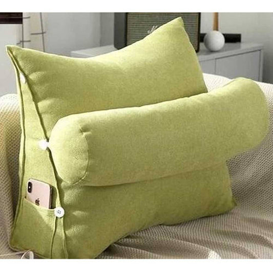 Triangular Back Rest Pillow/Cushion _ Parrot Green