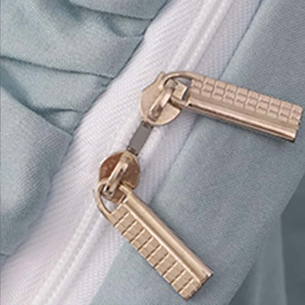 Luxury Ruffle Duvet Set 8 Pieces - Sky Blue