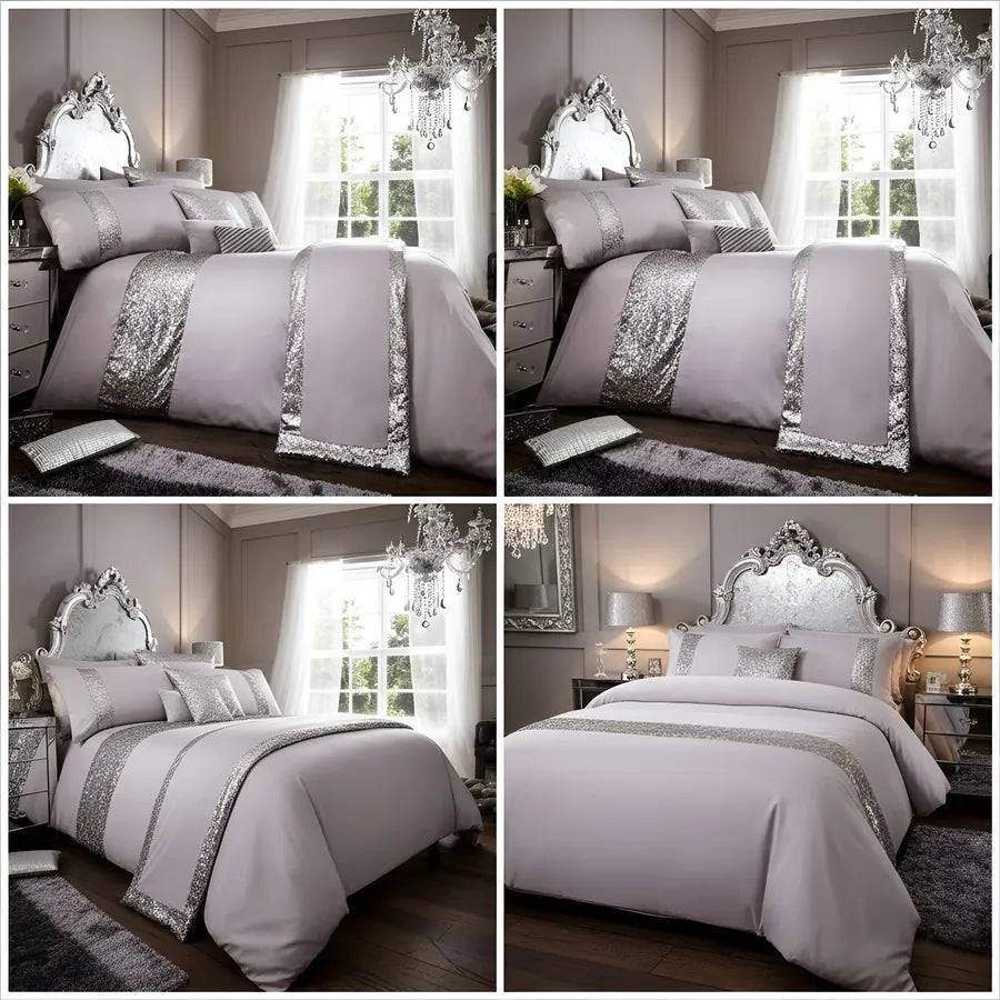 Elegant Look Bridal Quilt Set - 12 Pieces Set with Free Quilt Filling