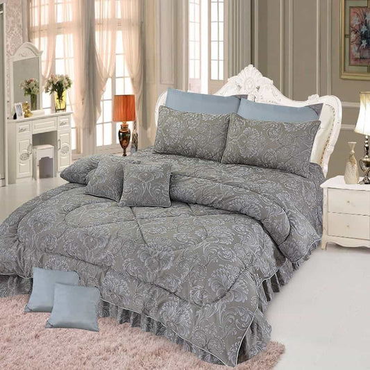 Royal Twist 10 Pieces Comforter Set - AH007