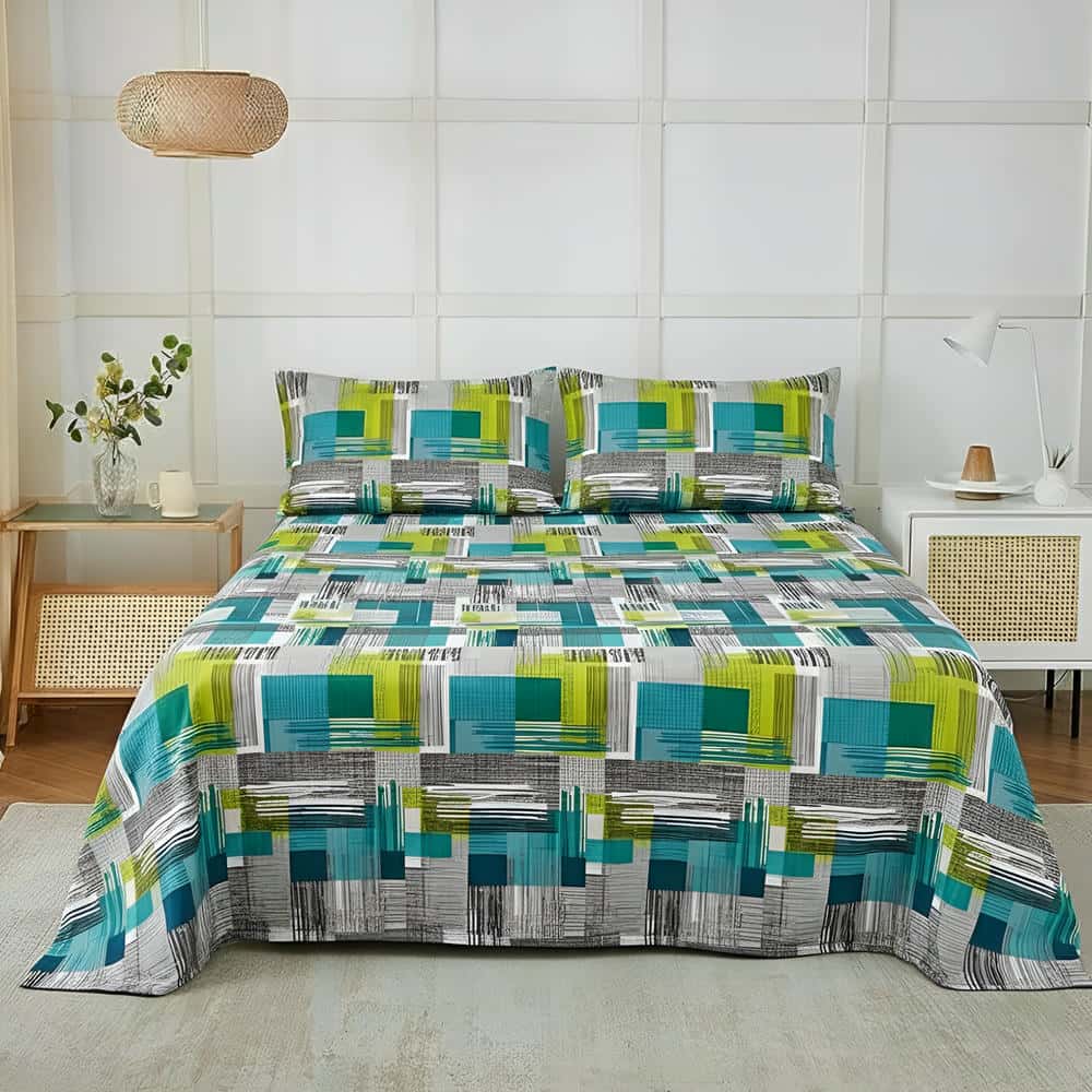 3Pcs Printed Bedsheet - PB124