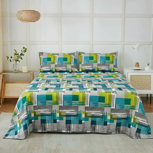 3Pcs Printed Bedsheet - PB124