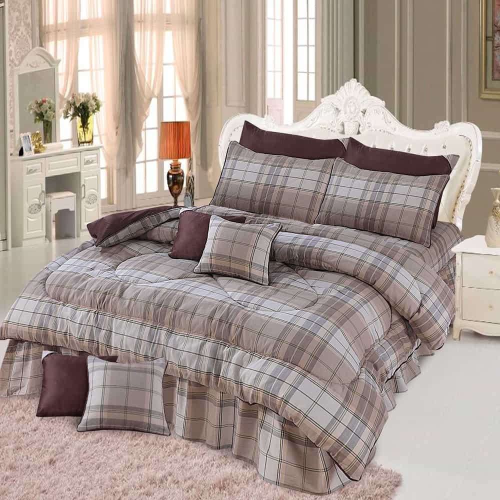 Royal Twist 10 Pieces Comforter Set - AH008