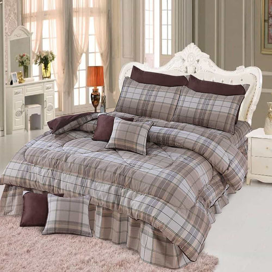 Royal Twist 10 Pieces Comforter Set - AH008