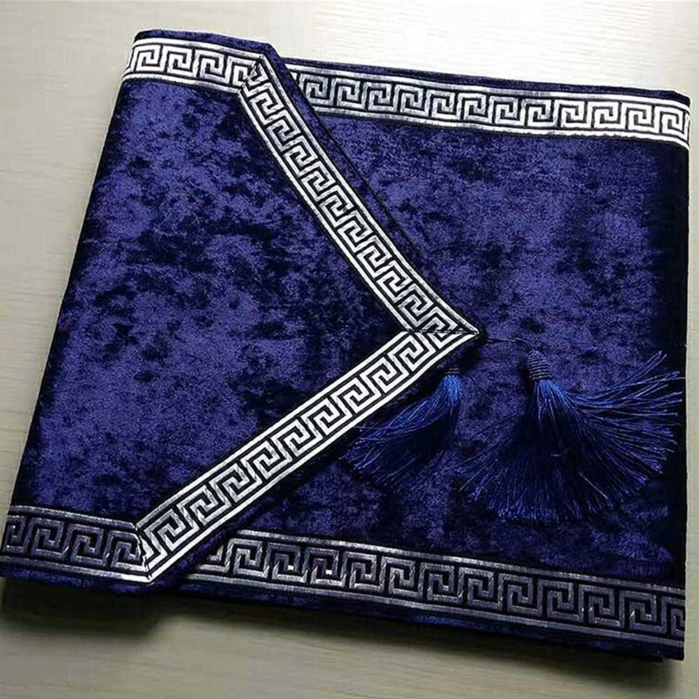 Velvet Table Runner Blue