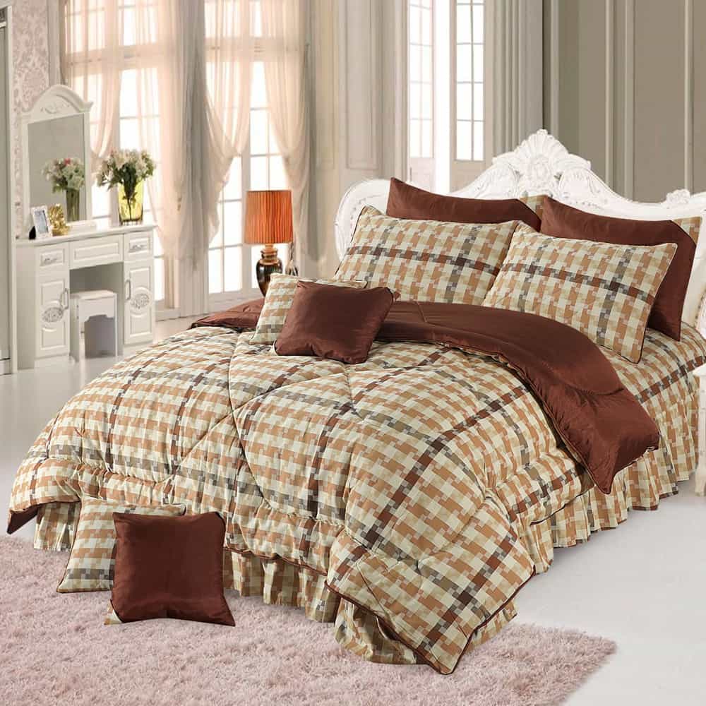 Royal Twist 10 Pieces Comforter Set - AH009