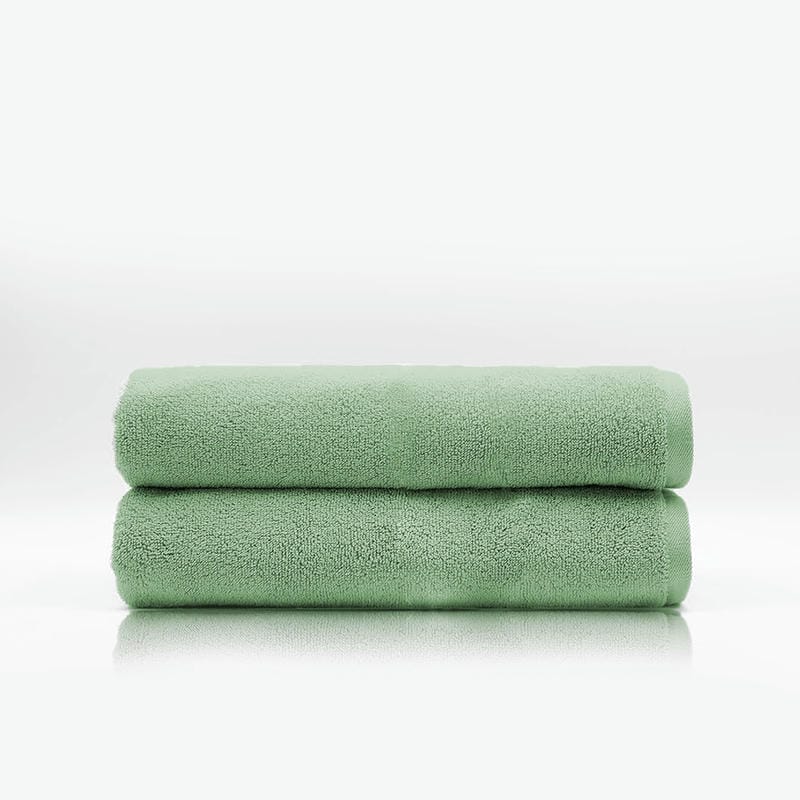 Pack Of 2 Cotton Bath Towel - Green